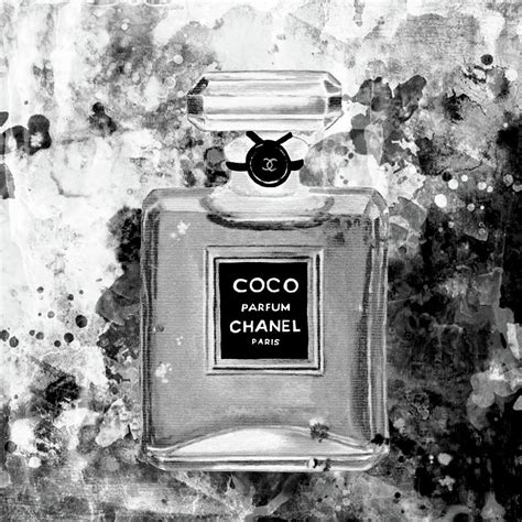 chanel art deco|black and white Chanel painting.